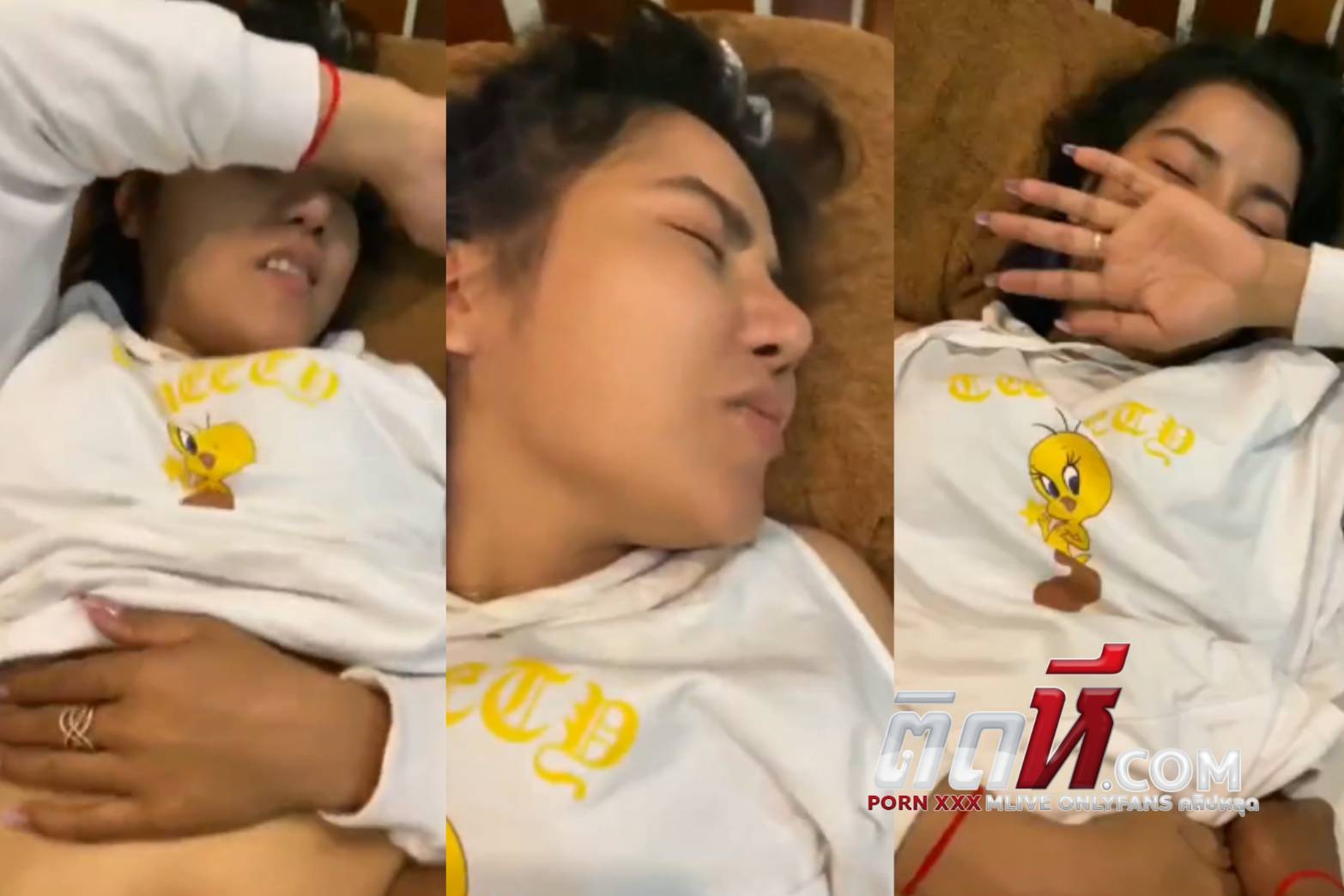คลิปหลุดทางบ้าน โดนผัวเย็ดคาเสื้อกันหนาว เอามือปิดแล้วร้องครางเสียวเพราะโดนควยยัดเย็ดสดซอยหีรัวๆ จนน้ำเงี่ยนแต่ในคารูหี