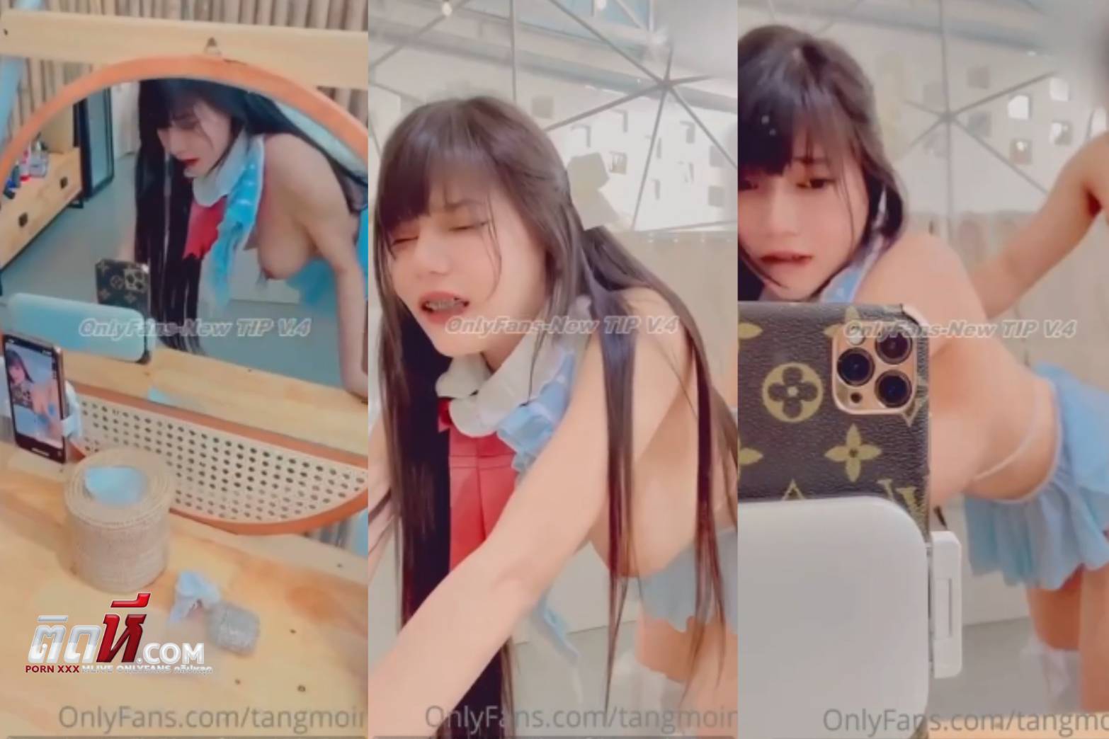 คลิปหลุด น้องแตงโม onlyfans tangmoinin สาวเหล็กดัดสุดสุดเซ็กซี่ นั่งคุกเข่าโม๊คควยให้ผัว เจอจับยืนเอาหีท่าหมา ซอยหีอย่างฟิน